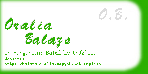 oralia balazs business card
